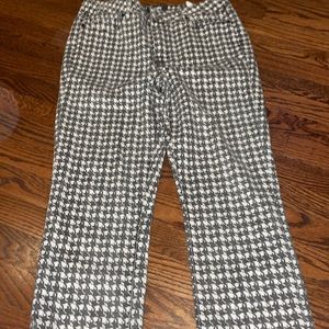 Paige Verdugo ankle grey white gingham skinny pants 30